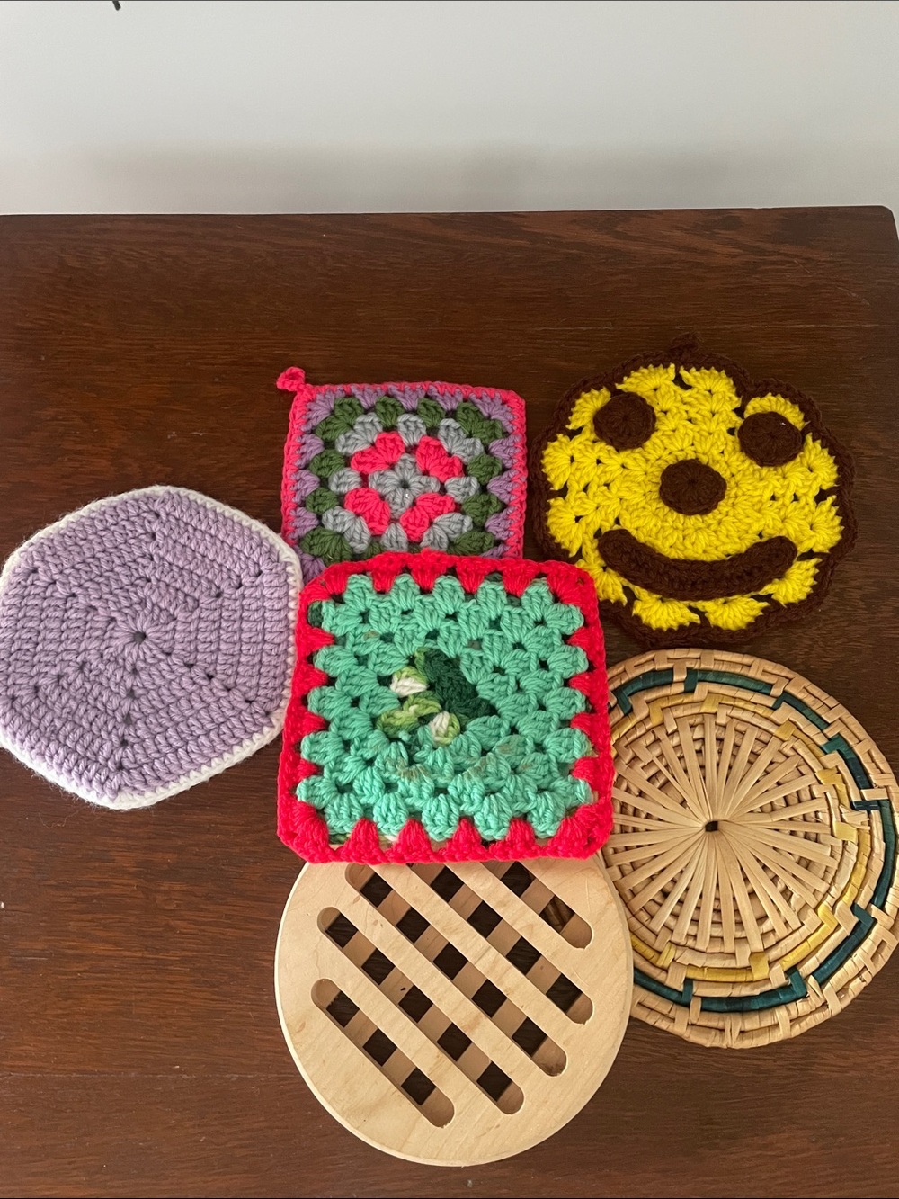 Vintage hot pads - trivets bundle